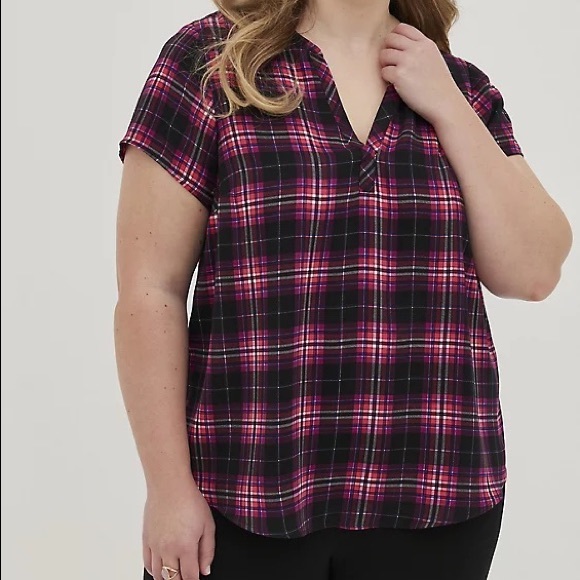 TORRID | Split Front Blouse - Picture 2 of 3